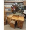 Image 2 : 2 Dresssers : Dresser 28'' x 46'' x 17'' with Mirror 34'' Diameter, 