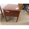 Image 2 : 2 End Tables : 22'' x 26'' x 20'' & 26'' H x 23'' Diam. 