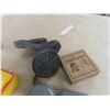 Image 8 : Vintage Wood Clamp, Old Drawer Pulls, Various Handy Man