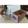 Image 1 : Wrought Iron Magazine Rack and Walters Limited Crate