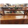 Image 2 : Oak 1/4 Buffet with Top Mirror 56'' x 66'' x 22'' 