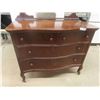 Image 2 : Antique Oak Dresser Serpentine Front with Swing Mirror