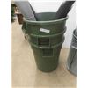 Image 2 : 2 Galvanized Garbage Cans with Lids, 3 Poly Garbage Cans, 