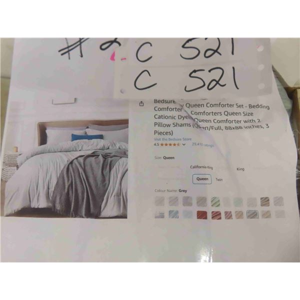 Bedsure Grey Queen Comforter - Bedding Comforter Comforters 