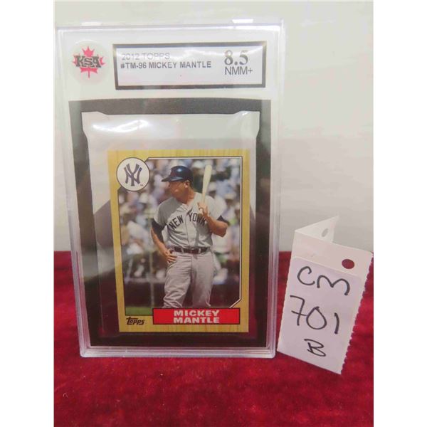 Graded Mickey Mantle New York Yankees Baseball Card 