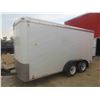 Image 1 : Cargo Mate 14ft Enclosed Tandem Trailer with Roof Rack, Has TOD. 