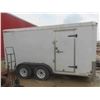 Image 8 : Cargo Mate 14ft Enclosed Tandem Trailer with Roof Rack, Has TOD. 
