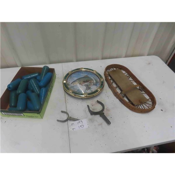 Fishing Net Floats, Cabin Clock, Snowshoe & More 