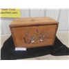 Image 1 : Vintage Dovetailed Wood Chest with Painted Deer/Buck Design 