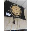 Image 1 : Large First Nations Hand Painted Buckskin Dream Catcher by 