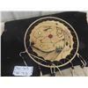 Image 2 : Large First Nations Hand Painted Buckskin Dream Catcher by 