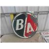 Image 1 : Vintage BA Round Oil Company Metal Sign 