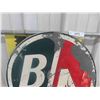 Image 2 : Vintage BA Round Oil Company Metal Sign 