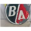 Image 3 : Vintage BA Round Oil Company Metal Sign 