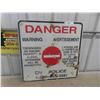 Image 1 : Railway CN Police Danger! Warning Sign 24'' x 24'' 