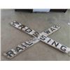 Image 1 : Wood Railway Crossing Signs, Each Length 6ft 