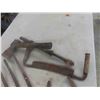Image 2 : Hatchet, Pick Head, Draw Knife, Rusty Yard Tools. 