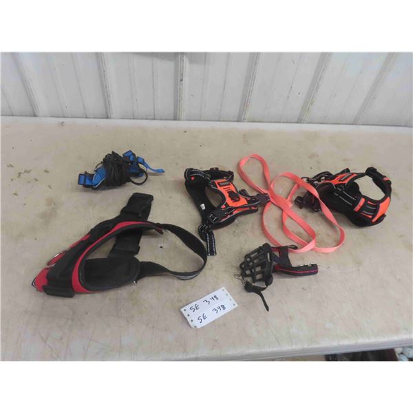 4 Dog Harness, 1 Muzzle, 2 Leashes