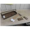 Image 1 : Metal Tool Tray, Hatchet & 2 Axe Heads 