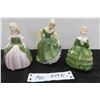 Image 1 : Royal Doultan Figurines 5" & 5 1/4" Tall,  Fair Maicler 1966, Penny 1967and Belle 1967