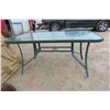 Image 1 : Patio Table with Glass Top 60" x 39 1/2"