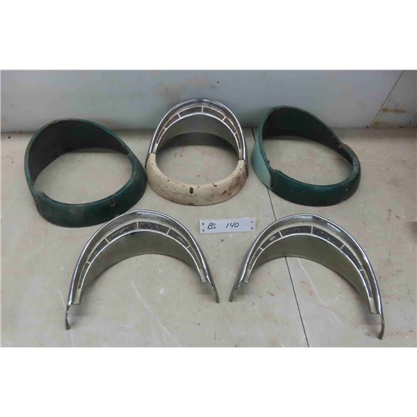 3 Sets of 1956 For Metor Headlight Bezel