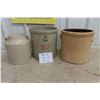 Image 1 : 3 Stoneware Crocks, Redwing 2 Gallon with Lid