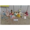 Image 1 : 11 Ceramic Figurines +Chalkware Girl with Geese 9"high