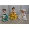 Image 2 : 11 Ceramic Figurines +Chalkware Girl with Geese 9"high