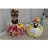 Image 3 : 11 Ceramic Figurines +Chalkware Girl with Geese 9"high