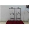 Image 2 : 2- Metal Plate Hanger 23"High + 1 Cast 