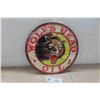 Image 1 : Wolfs Head Oil Modern Metal Sign 14" Diameter