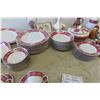 Image 2 : 50+ T. Bower Ukrainain Patterned China, 10 Glasses