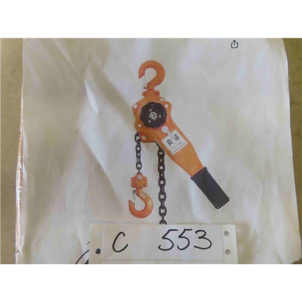 SALUINOKI Lever Chain Hoist 1650lbs 10ft 3/4 ton Come Along Ratchet 