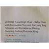 Image 3 : VEEYOO Travel High Chair - Baby Chair with Removable Tray and 