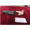 Image 1 : Eskimo Cut Soapstone 7 1/2 x2 1/4 x with Certificate of Authentication