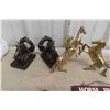 Image 2 : Western Décor: Spurs, Boot Ends, Brass Horses, Horse Shoe, Belts +