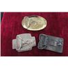 Image 2 : 3 Belt Buckles: Case, Simplot and White 
