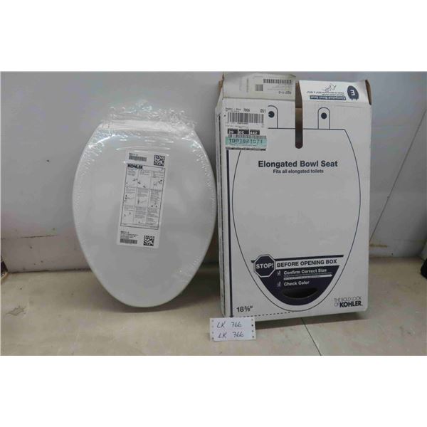 New Elongated Toilet Set - No Hardware To Fasten To Toilet 