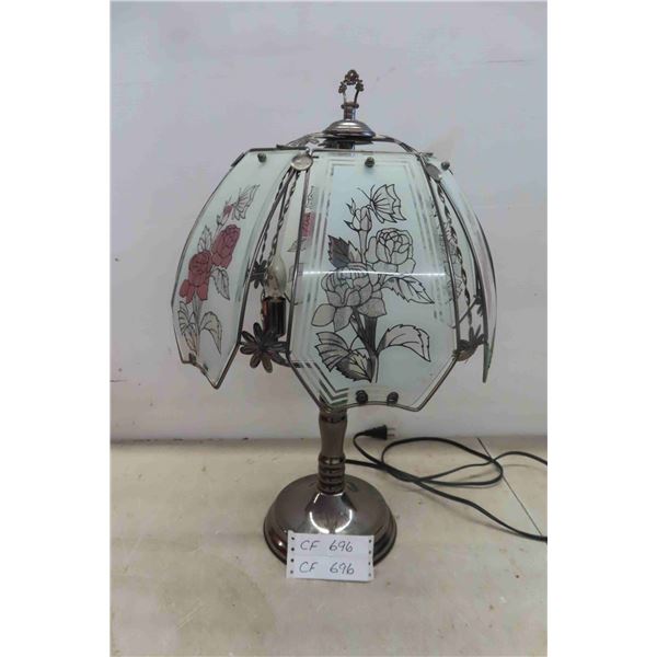 Table Lamp with Glass Shade 23" High