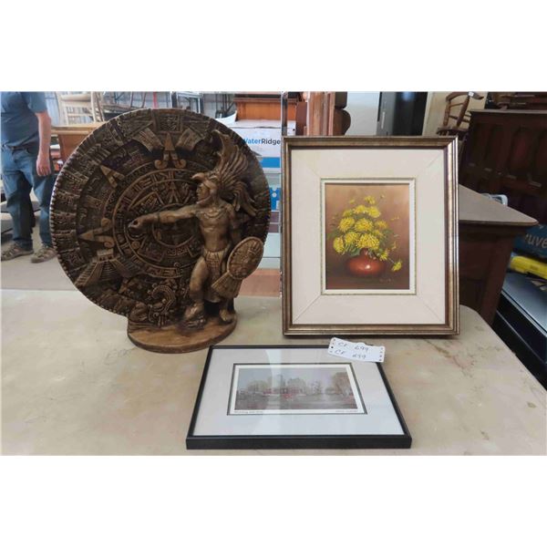 2 Framed Pictures : Broadway and Main 10x13