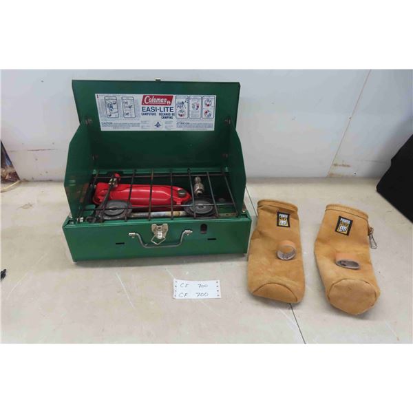 Coleman Stove and 2 Power Fist Tool Holders