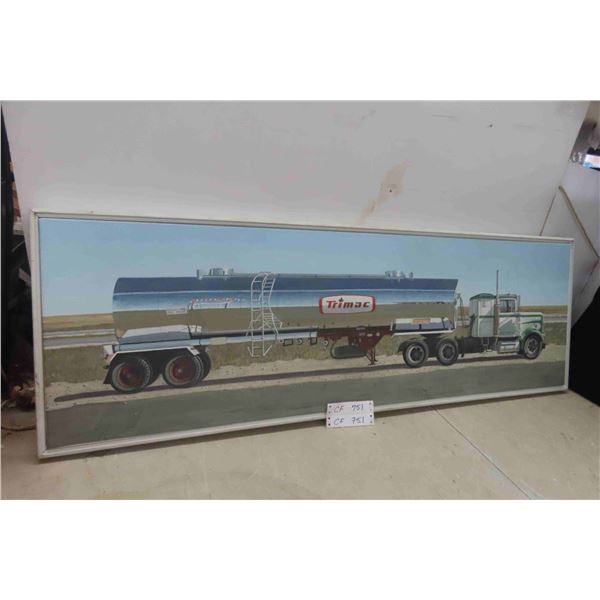 Framed Painting on Canvas 16x49