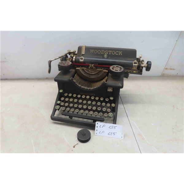 Vintage Woodstock Manual Typewriter with Extra Ribbon Reel 