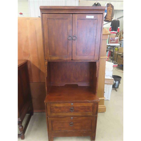 2pce Stepback Cabinet 77'' x 22'' x 30'' 