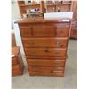 Image 2 : 4pce Pine Bedroom Set: Dresser 50'' x 34'' x 18'' , 2 Night Stands 
