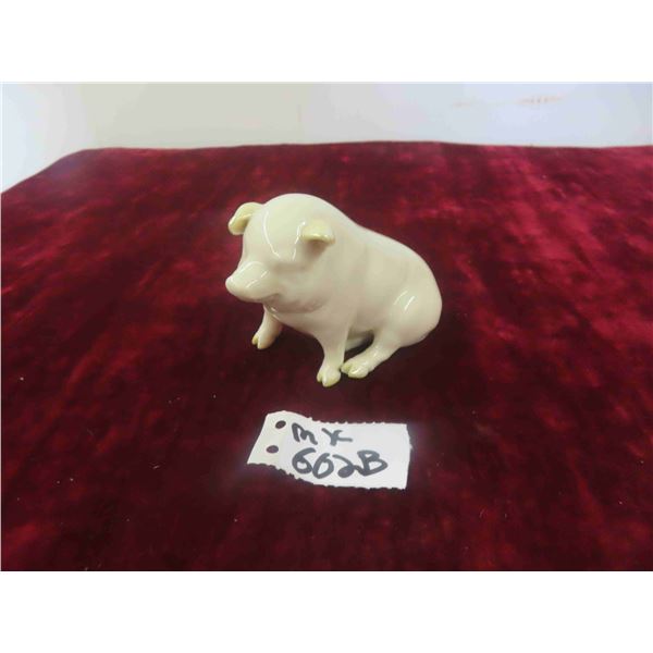 Beleek Pig Ornament 3'' Tall 