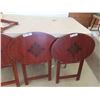 Image 2 : 4 Folding TV Tables & Rack 