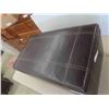 Image 3 : Leather/Leather Style Ottoman with Hindged Top for Storage 