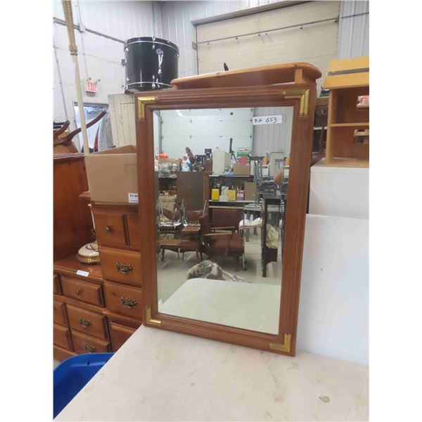 Wood Framed Bevelled Mirror 24'' x 36'' 